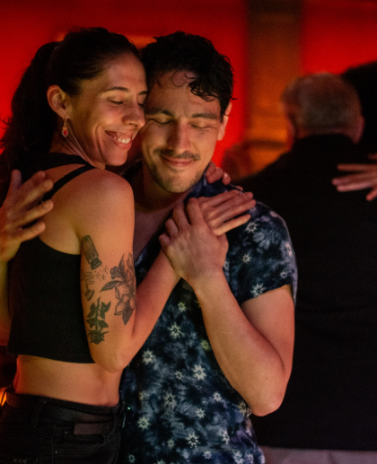 students learning Spanish Tango dancers smiling