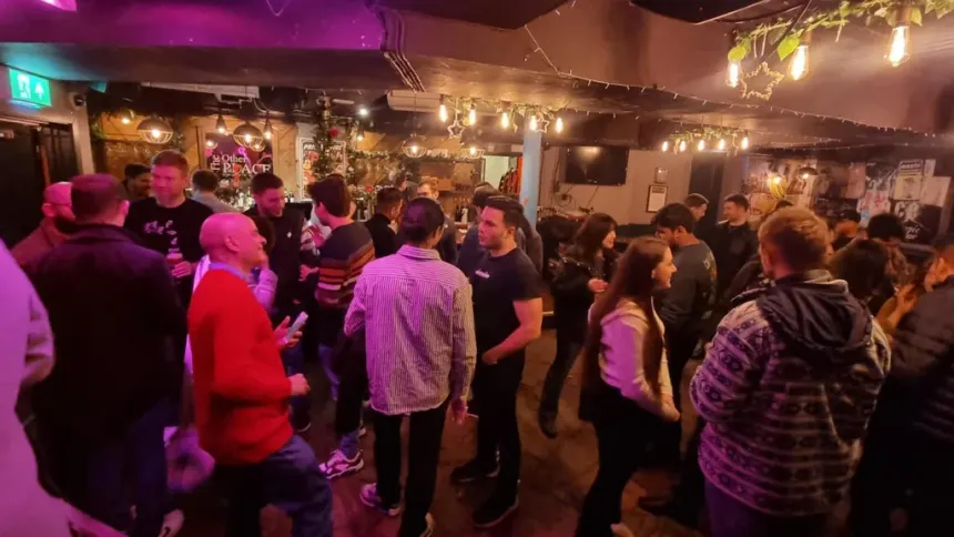 People Chatting in Buenos Aires Bar